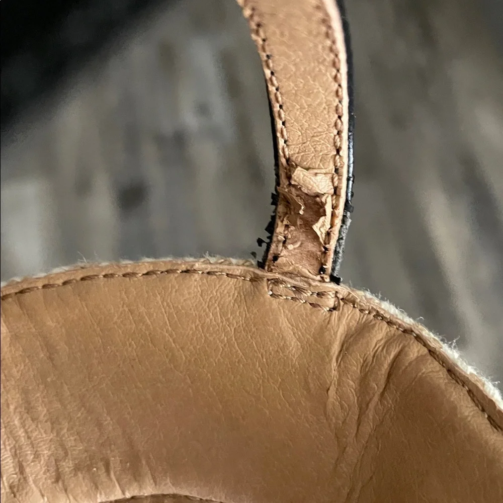 Lucky Brand Black wedge ankle espadrilles